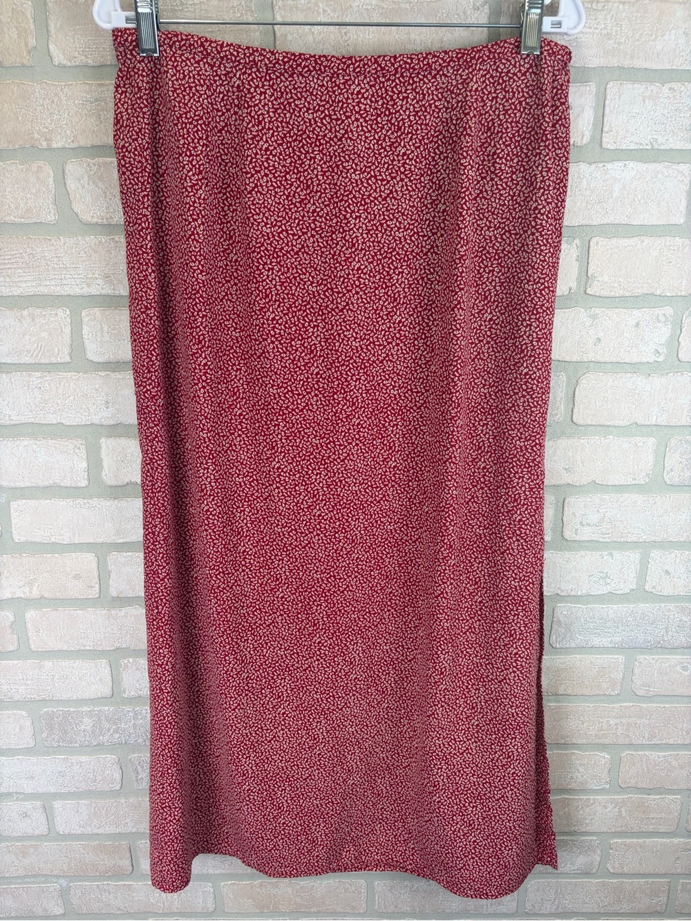 Red Printed Maxi Skirt - Women's Skirt Medium